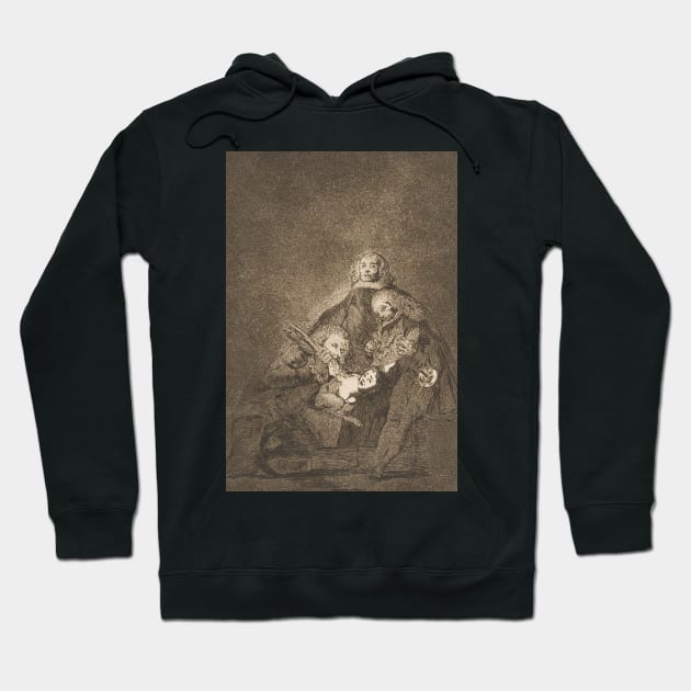 How They Pluck Her! by Francisco Goya Hoodie by Classic Art Stall